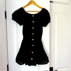 Miou Muse eyelet black dress NWT, size S